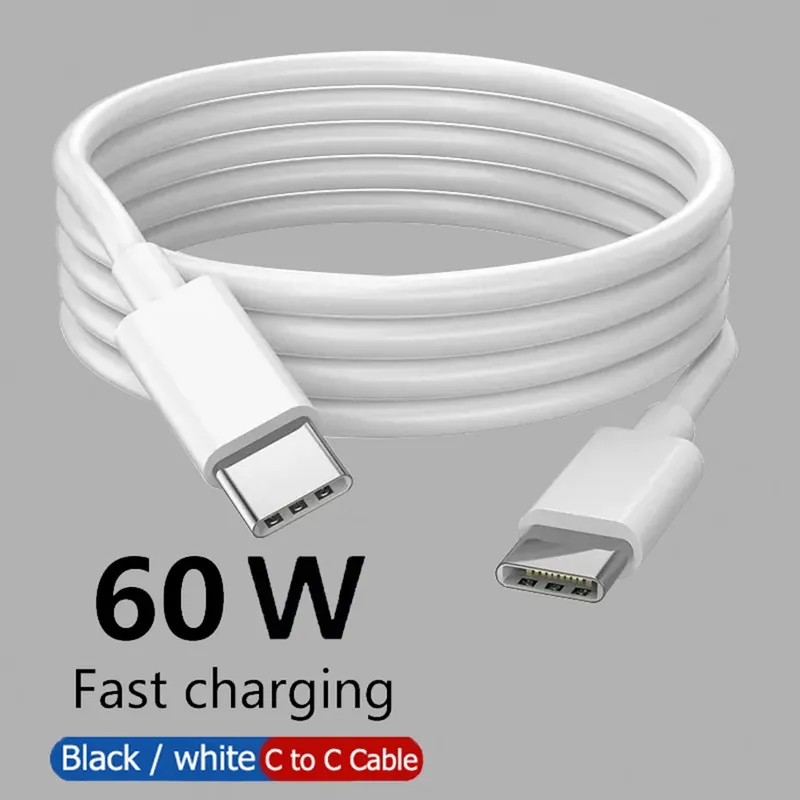 Pd 60w usb c zu usb typ c kabel schnell lade datenkabel für iphone 15 15pro huawei samsung xiaomi datenleitung schwarz weiß 1m 2m 3m