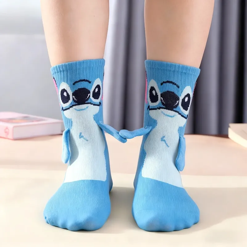 Disney Stitch Crew Socken Kawaii weiche Baumwollmischung für Erwachsene Kinder Alltagskleidung Weihnachten Geburtstagsgeschenk
