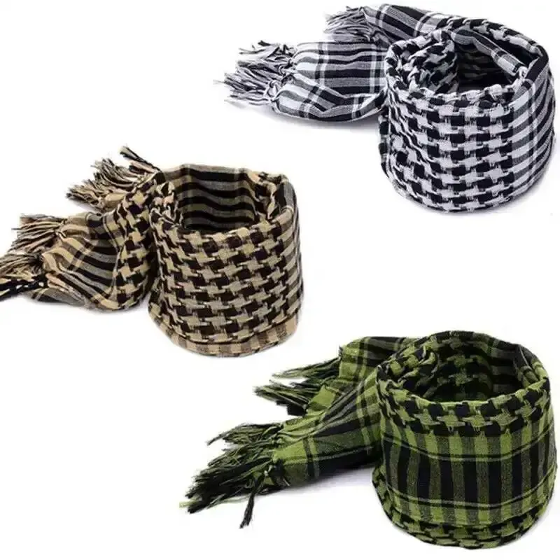 Arafat arabischer Schal, hübscher Keffiyeh Kafiya, leichter militärischer Shemagh-Palästina-Mann-Streifenschal mit Quasten, weich und warm
