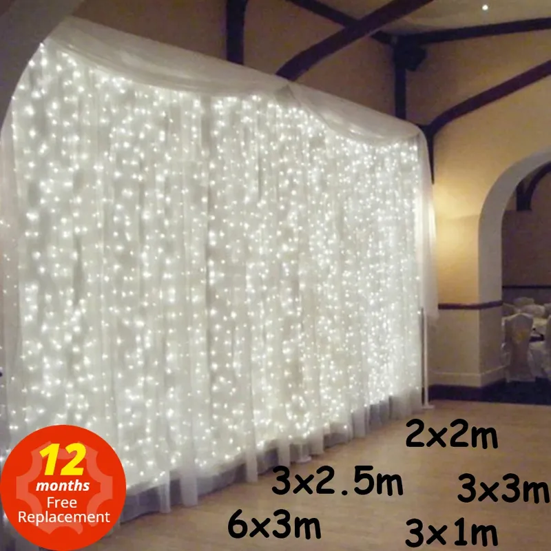3x1/3x3/2x2m LED Eiszapfen Lichterketten Weihnachten Lichterkette Girlande Outdoor Home Für Hochzeit/Party/Vorhang/Garten Dekoration