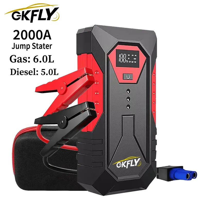 GKFLY 18000 mAh Power Bank 2000 A Starthilfe Tragbares Ladegerät Auto Booster 12 V Auto Startgerät Notfall Auto Batterie starter
