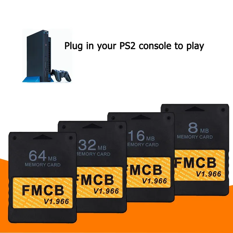 Speicherkarte Free Game Data Stick Modul McBoot v1.966 8 MB/16 MB/32 MB/64 MB für Sony PS2 Playstation FMCB Game Saver