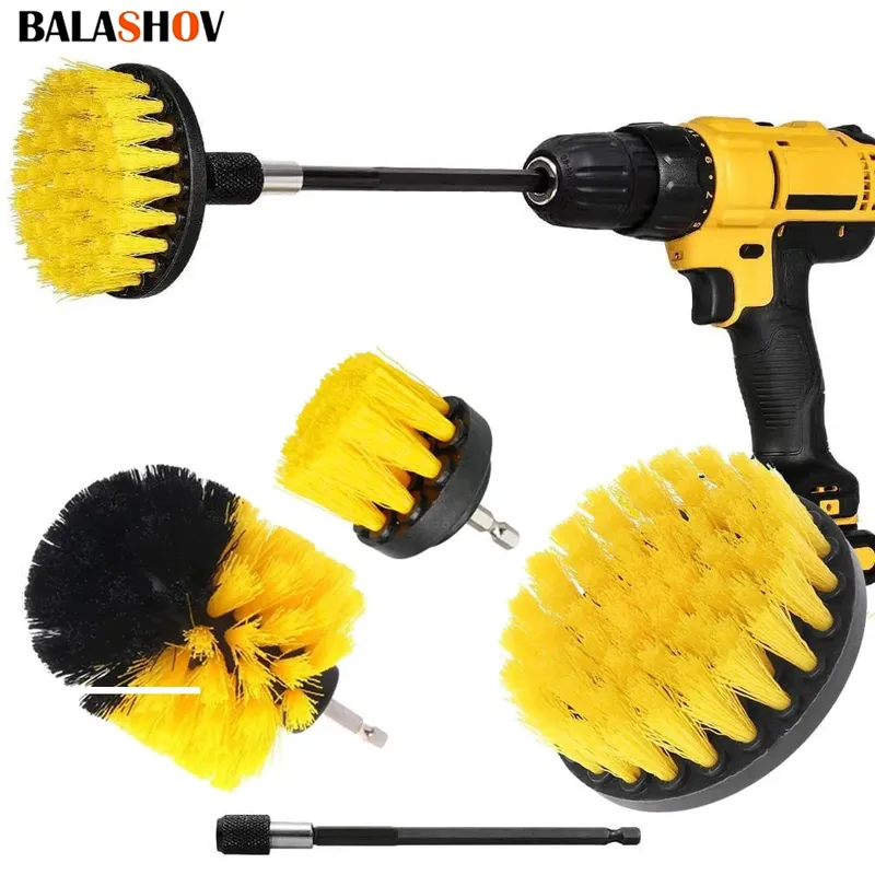 3/5Pcs Elektrische Bohrer-Bürste Kit Power Wäscher Pinsel Für Teppich Badezimmer Oberfläche Badewanne Möbel Dusche Fliesen reifen Reinigung Werkzeug