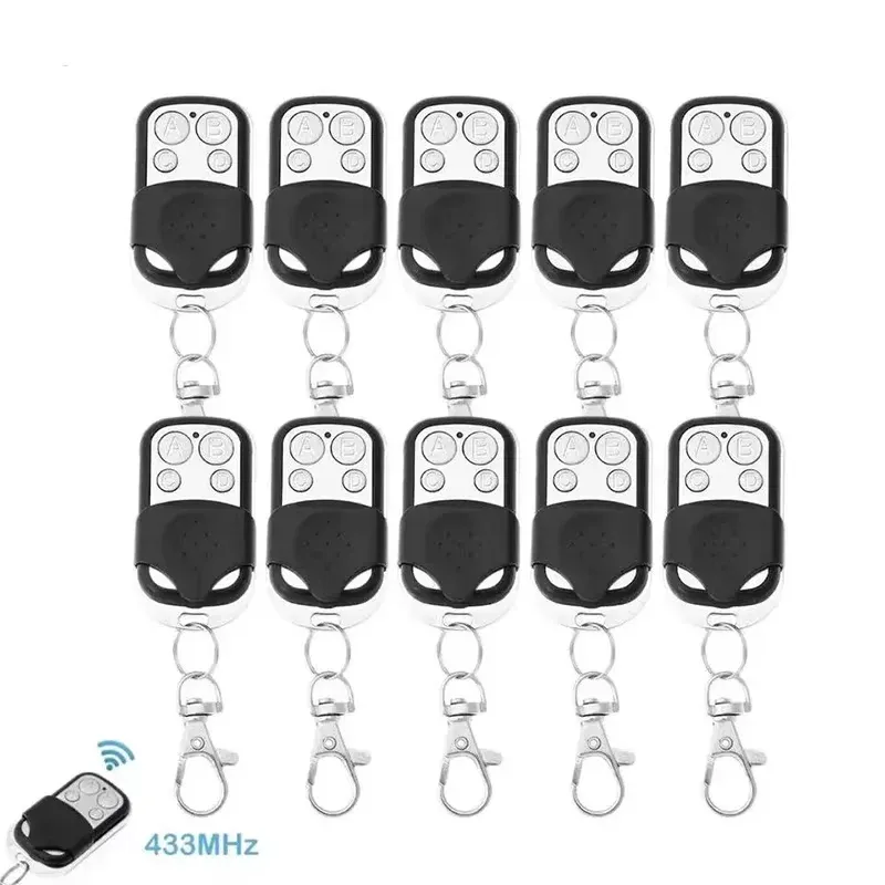 10 stücke 433 MHz Smart Copy Duplicator Fernbedienung 4 Taste Elektrische Garage Tür Tor Öffner Fernbedienung Klonen Code auto Schlüssel