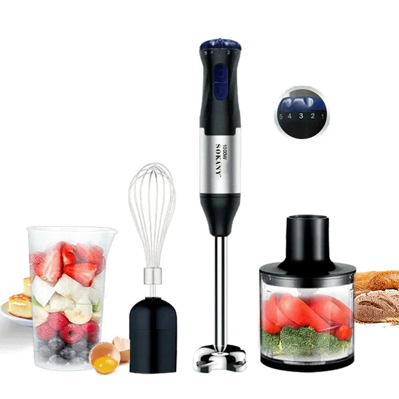 1000 W 4 in 1 Küche Immersion Elektrischer Handmixer Vegg Schneebesen Boxer Entsafter Fleischwolf Babynahrungsmaschine