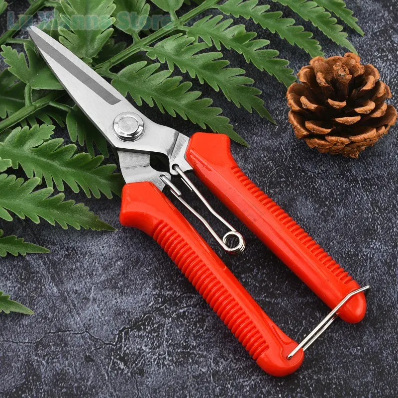 190 mm Gartenschere mit geradem Kopf, rutschfester Griff, Edelstahl-Outils-Handbücher, Haushalts-Bonsai-Gartenschere, Pruing-Schere