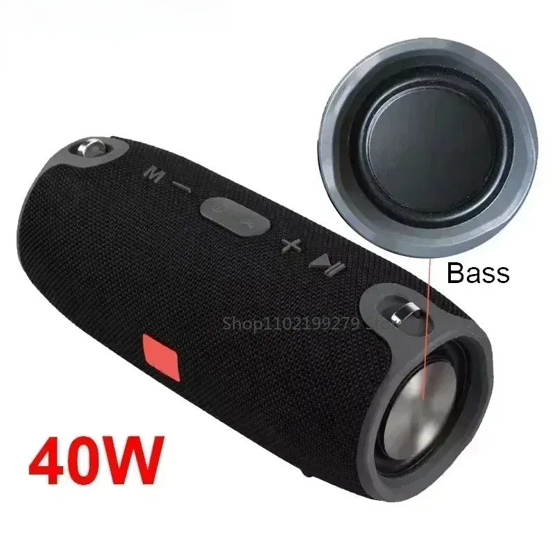 3600 mAh 40 W TWS Bluetooth-Lautsprecher, wasserdicht, tragbar, PC-Säule, Bass, Musik-Player, Subwoofer, Boombox mit BT AUX, TF, USB