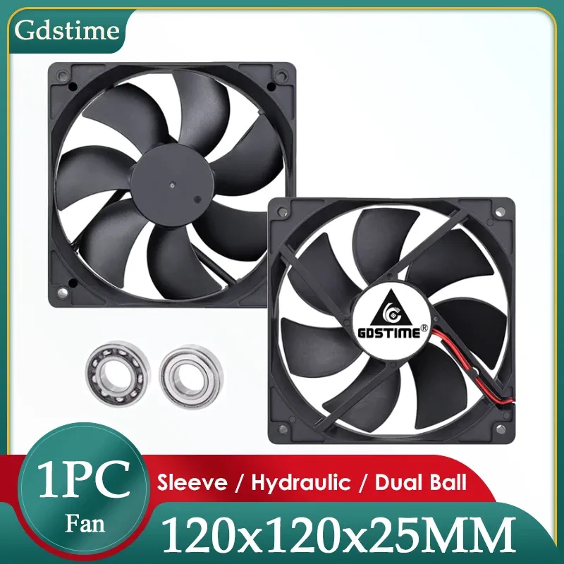 GDSTIME DC 5V 12V 24V 48V 120mm 12025 Hülse/Kugel Lüfter 120x120x25mm FG PWM USB 4PIN DC Kühler Lüfter für PC Computer Gehäuse